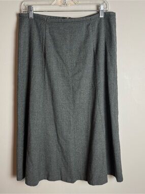 Talbots Wool A Line Midi Skirt Career Wear Size 12 Petite